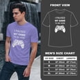thumbnail image 4 of Greenyef Graphics I Paused My Game to Be Here Gamer Gift Funny Tee Men's T-Shirt Style-23 (Violet & White, Medium), 4 of 6