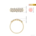 thumbnail image 4 of ANGARA Natural Diamond Two-Layer Cobblestone Ring in 14K Yellow Gold for Women (Size-2.5mm| Color-I-J| Clarity-I1-I2) | April Birthstone, Anniversary, Jewelry Gift for Women | Natural Diamond Ring, 4 of 8