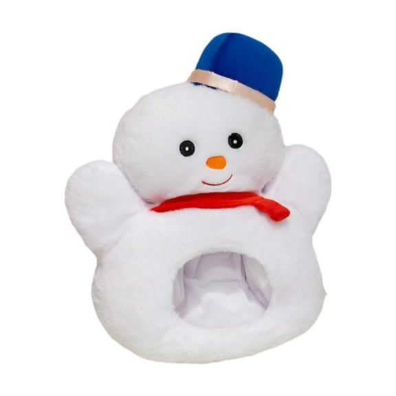 yuksok Snowman Hat Funny Selfie Hat Fancy Dress Headdress Xmas Decoration Plush Cap for