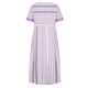 thumbnail image 5 of Vestido largo con bolsillo estampado a rayas y cuello en V de manga corta informal para mujer Fridja  hj4791, 5 of 8