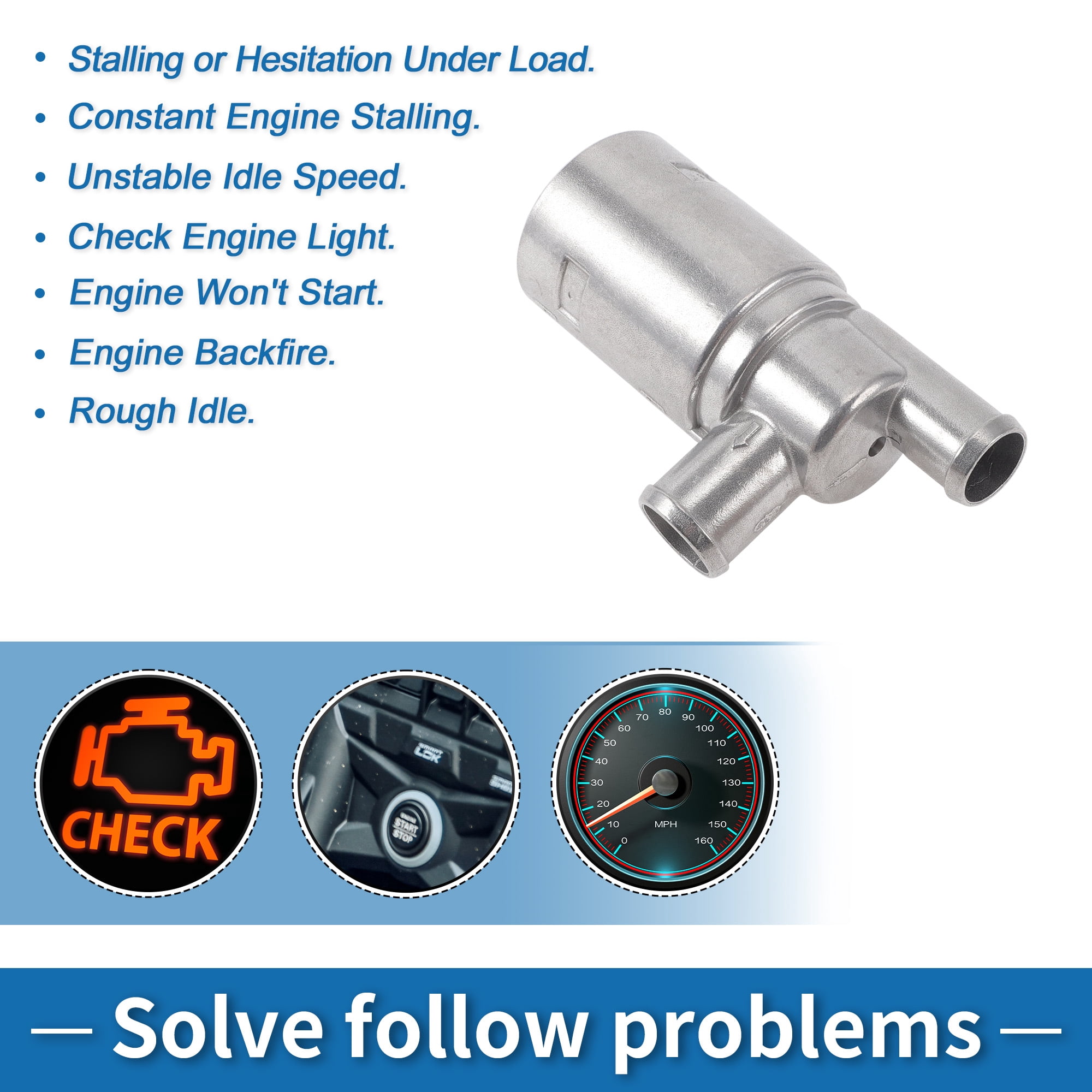 Unique Bargains Car Idle Air Control Valve for VW Passat 1988-1998 No.280140512 IACV Idle Motor Idle Air Control Valve
