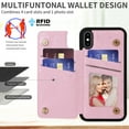 thumbnail image 2 of TECH CIRCLE For iPhone 12 Pro / 12 6.1" Wallet Case with Card Holder,PU Leather Kickstand Flower Case Magnetic Clasp Kickstand Shockproof Protective Cover for Apple iPhone 12 Pro / 12 6.1,Color Flower, 2 of 7