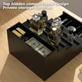 thumbnail image 5 of Cologne Organizer for Men - 5-Tier Perfume Display Stand with Drawer, Premium Black Wood Storage for Fragrance Collection (Black), 5 of 6
