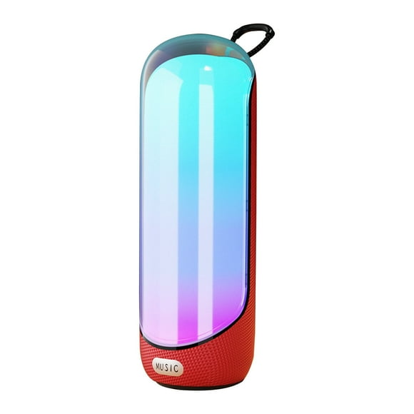 Bluetooth 5.3 Speaker High Volume High Sound Quality Overweight Subwoofer Dazzling Lights Bluetooth Sound System Bluetooth Speakers for Home Suitable for the Elderly Red