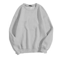 thumbnail image 4 of Bmisegm T-Shirts Graphiques Décontractés à Manches Longues pour Femmes, Col Rond, Chandails en Molleton, Pull-Over, Gris TTG, 4 of 5