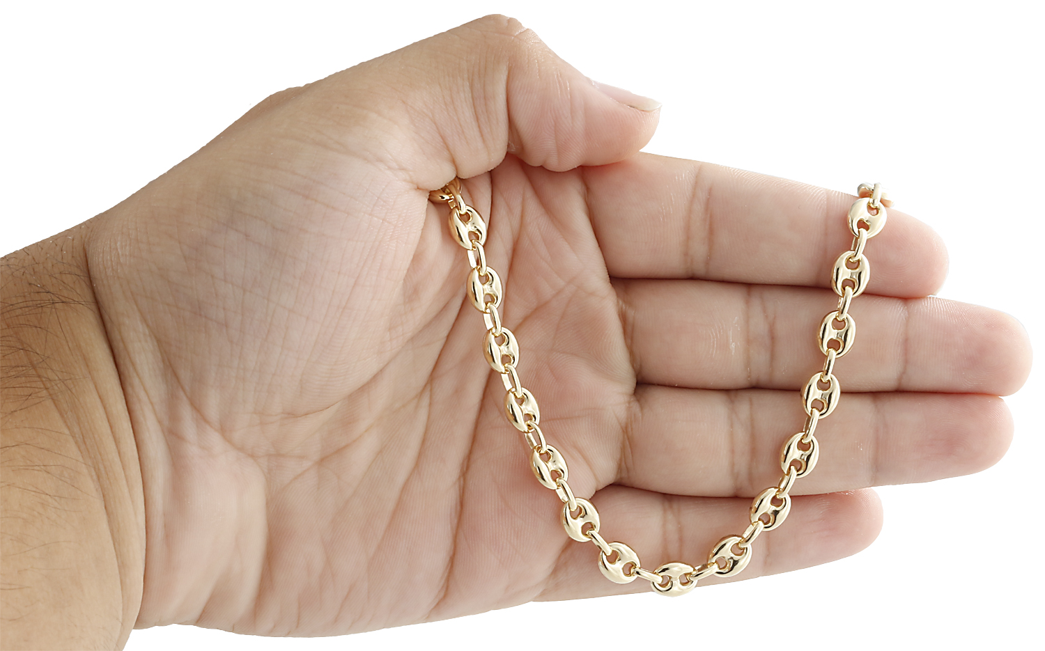 Real 10K Yellow Gold 3D Hollow Puff 