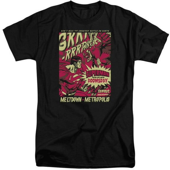 Superman - Metropolis Meltdown - Tall Fit Short Sleeve Shirt - X-Large