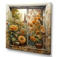 thumbnail image 2 of Designart "Flower Farm Window in Yellow and Green II" Floral Wall Art - Traditional Yellow Window Entryway Wall Art Print, 2 of 6