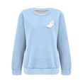 thumbnail image 4 of Gsakboxl Sweaters for 2026 Women Halloween Sweatshi Comfortable Long Sleeve Hoodless Pullover 2D Holiday Print Casual Loose Fit Athletic Daily Sportswear Tops Fashion Clothing, 4 of 5