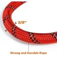thumbnail image 3 of LAICAIW Rope Dog Leash 5 FT with Comfortable Padded Handle, Highly Reflective Threads Dog Leash for Medium Dogs, 3/8 inch, Red, 3 of 7
