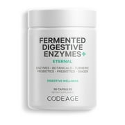 Codeage Fermented Digestive Enzymes, Probiotics, Prebiotics, Amylase, Lipase, Lactase, 3-Month Supply, 90 ct