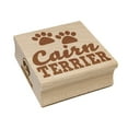 thumbnail image 1 of Cairn Terrier Dog Paw Prints Fun Text Square Rubber Stamp Stamping Scrapbooking Crafting - Large 2.75in, 1 of 7