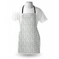thumbnail image 4 of Modern Apron, Different Size Quarter Circle Shapes in Repeating Style Contemporary Greyscale Art, Unisex Kitchen Bib with Adjustable Neck for Cooking Gardening, Adult Size, Grey White, by Ambesonne, 4 of 4