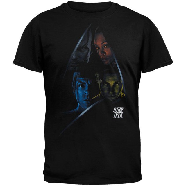 Star Trek - Four Character Shield T-Shirt