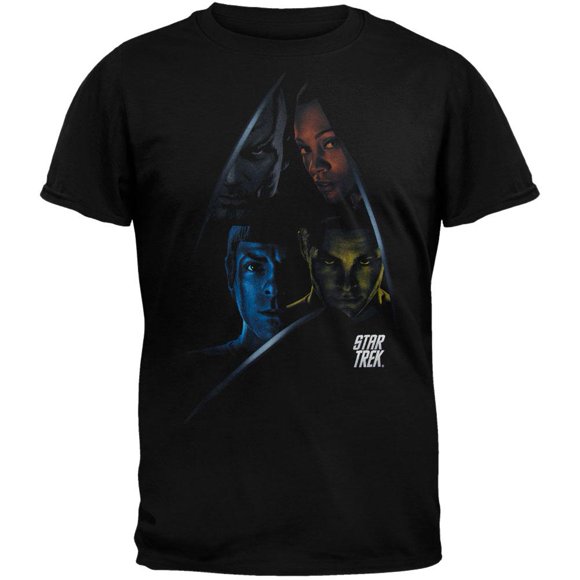 Star Trek - Four Character Shield T-Shirt