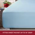 thumbnail image 4 of Mellanni RV Sheet Set, Microfiber Camper Bedding, 10" Deep Pocket, Short Queen, Blue Hydrangea, 4 of 9