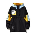 thumbnail image 1 of Casual Hoodie Long Sleeve Hooded Jacket Color Block Pullover, 1 of 5