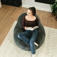 thumbnail image 6 of Big Joe Chilloway Foam Filled Structured Bean Bag Chair Lounger, Charcoal Honeycomb, 6 of 9