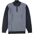 thumbnail image 1 of Tasso Elba suéter de punto con cremallera de un cuarto para hombre, azul, grande, 1 of 1