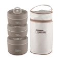 thumbnail image 1 of DOLITY Lunch Box Set Stackable Bento Box Snack Box Leak Stainless Steel Food Lunch 3PCS, 1 of 9
