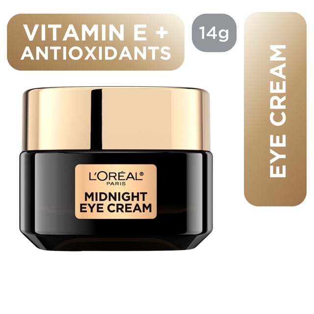 L'Oréal Paris Midnight Eye Opener Eye Cream, with Vitamin E + Antioxidant Recovery Complex, 14g