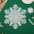 thumbnail image 3 of Snowflake Gold Placemats, 4 Pack Gold Table Mat Set Waterproof Oilproof Table Placemats Decorative Placemats for Home Table Wedding Party (Silvery, 10cm), 3 of 3