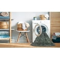 thumbnail image 2 of Ahgly Company Machine Washable Indoor Round Industrial Modern Blue Moss Green Area Rugs, 3' Round, 2 of 7