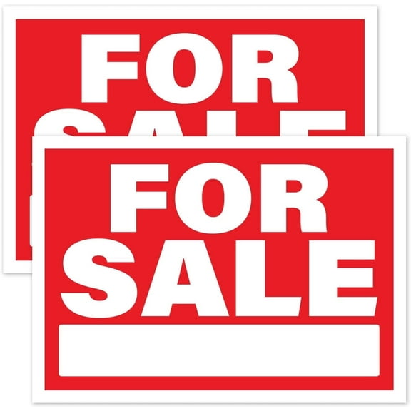 For Sale Signs for Vehicles Sticker 2pcs | Self Stick On For Sale Sign for Car Window, Business, Owner | Outdoor Weatherproof Vinyl Sticker Signs, 10" x 7"