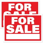 For Sale Signs for Vehicles Sticker 2pcs | Self Stick On For Sale Sign for Car Window, Business, Owner | Outdoor Weatherproof Vinyl Sticker Signs, 10" x 7"