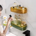thumbnail image 3 of Wall-Mounted Bathroom Shelf Drill-Free & Quick-Dry Shower Shelf for Inside Shower with Large Capacity  Transparent, 3 of 7