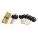 thumbnail image 1 of Cilindro de cerradura de seguridad de puerta de mortaja de doble cara de 75 mm de longitud tono dorado, 1 of 3