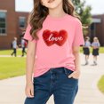 thumbnail image 5 of Nilvkv Girls Tee Shirts, Shirts for Girls, Sweet Print Short Sleeve Cotton Top Casual Summer Pink 3-4 Years, 5 of 8