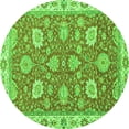 thumbnail image 1 of Ahgly Company Indoor Round Oriental Green Modern Area Rugs, 7' Round, 1 of 4