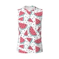 thumbnail image 6 of Lsque Watermelon Print Men's Cotton Blend Sleeveless Muscle Shirts (S-3XL)- Moisture Wicking, Odor Protection, UPF 30+,X-Large, 6 of 8