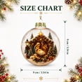 thumbnail image 3 of Lighted Nativity Christmas Ornament with Prismatic Sparkle, 3.54 Inch, Warm lighting and colorful prismatic sparkle illuminate the Holy Family, bringing sacred beauty to Christmas displays., 3 of 6