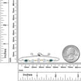 thumbnail image 3 of Gem Stone King 925 Silver and 10K Yellow Gold White Moissanite and London Blue Topaz and Lab Grown Diamond Tennis Bracelet for Women By Keren Hanan (1.70 cttw, Adjustable up To 9 inch), 3 of 3