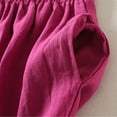 thumbnail image 5 of FRSASU Womens Cotton Linen Wide Leg Pants Solid Color High Waisted Baggy Loose Casual Pants Hot Pink XL(XL), 5 of 7