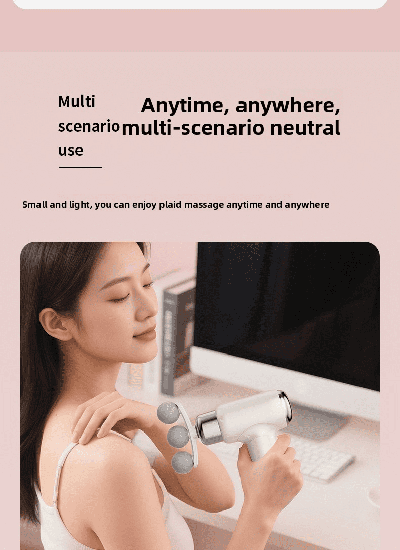 CNV Professional Mini Massage Gun with 9 Interchangeable Heads, Handheld Percussion Massager for Full Body Muscle Recovery, Portable Handheld Wellness Kit