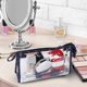 thumbnail image 3 of Bolsa de maquillaje transparente Bolsa de aseo impermeable de PVC para mujer Bolsa de cosméticos de viaje Bolsa de almacenamiento de vacaciones, Azul marino, 3 of 4
