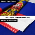 thumbnail image 5 of G128 Combo Pack: 6 Ft Tangle Free Aluminum Spinning Flagpole (Silver) & Russia Russian Ensign Flag 3x5 Ft, LiteWeave Pro Series Printed 150D Polyester | Pole with Flag Included, 5 of 9