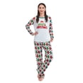 thumbnail image 3 of Elippeo Christmas Family Pajamas Matching Set Letter Print Raglan Sleeve Tops and Elastic Pants Loungewear Soft Sleepwear, 3 of 10