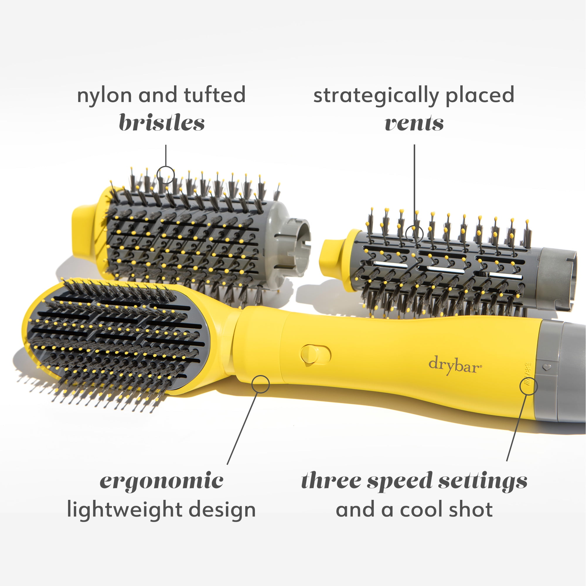 Drybar The Triple Shot Interchangeable Blow-Dryer Blowout Hair Brush