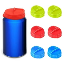 ZOUYUE 6 PCS Soda Can Lids Can Covers, Bottle Caps, Spill-proof Soda Pop Tops for Beverage, Beer, Juice, BPA-free Reusable Fizz Lids, Picnic Accessories Beach Party Gadgets Kitchen Supplies
