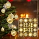 thumbnail image 2 of Juego de 44 adornos de bolas navideñas, decoración navideña, colgantes irrompibles, gotas para Oro, 2 of 6