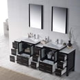 thumbnail image 4 of Blossom 84" Bathroom Vanity | Espresso | Solid Wood | Double Ceramic Sink | 3 Side Cabinets | Freestanding, 4 of 8