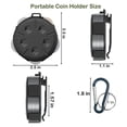 thumbnail image 2 of 2 Pack Coin Dispenser - Portable Coin Case with Clip, Change Holder Minimalist Coin Wallet (2 Pack, Black), 2 of 8
