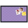 thumbnail image 2 of PinPix 24x14 Custom Cork Bulletin Board Quatrefoil Purple Poster Board Has a Fabric Style Canvas Finish, Framed in Quatrefoil Purple, by ArtToFrames (PinPix-282), 2 of 6