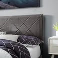 thumbnail image 4 of Modern Sleep Matelas Faux Leather Upholstered Bed, Brown and Full, 4 of 9