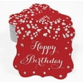 thumbnail image 2 of Inkdotpot Pack Of 50 Happy Birthday Paper Tags DIY Craft Bracket Shape Real Silver Foil Hang Tags, 2 of 6