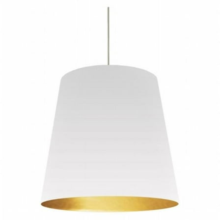Dainolite Od M 692 1 Light Oversized Drum Pendant With White On Gold Shade Medium